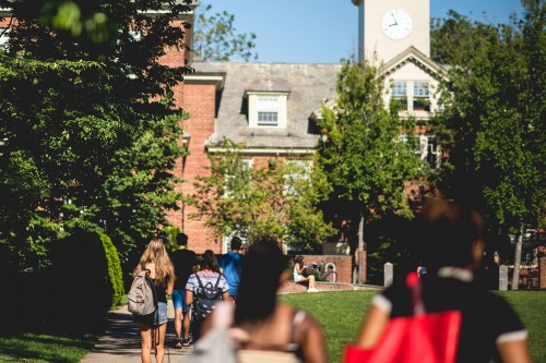 Students on campus