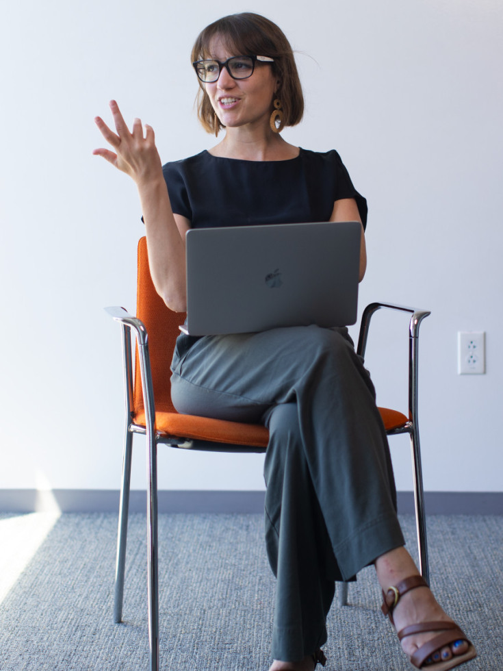 a person sitting in a chair