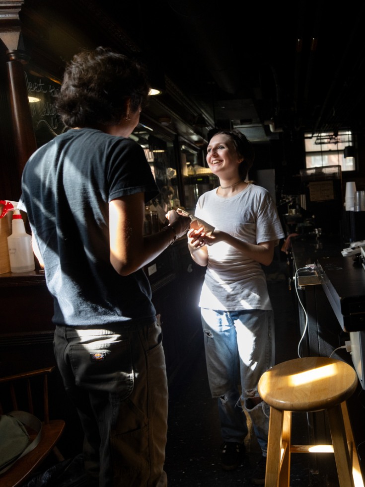 Eleanor Dushin works a shift at the Underground
