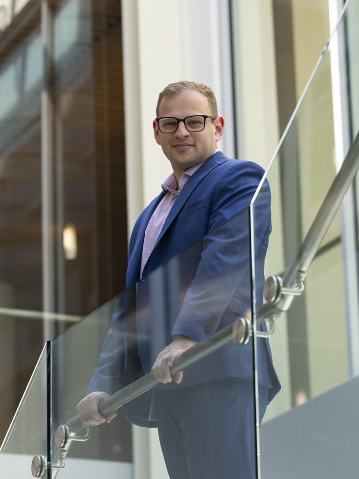 Meylakh Barshay standing at medical school