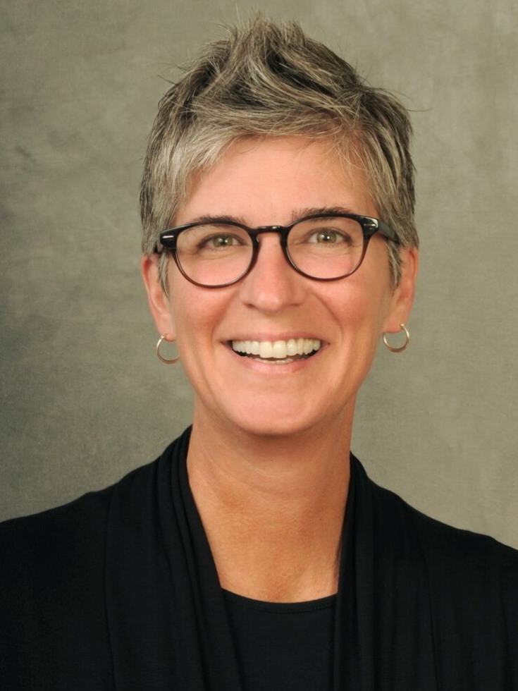 A headshot of Mary Jo Callan, Brown's Vice President for Community Engagement.