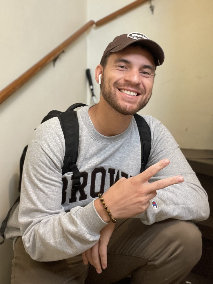 Image of Terren Wise in Brown sweatshirt