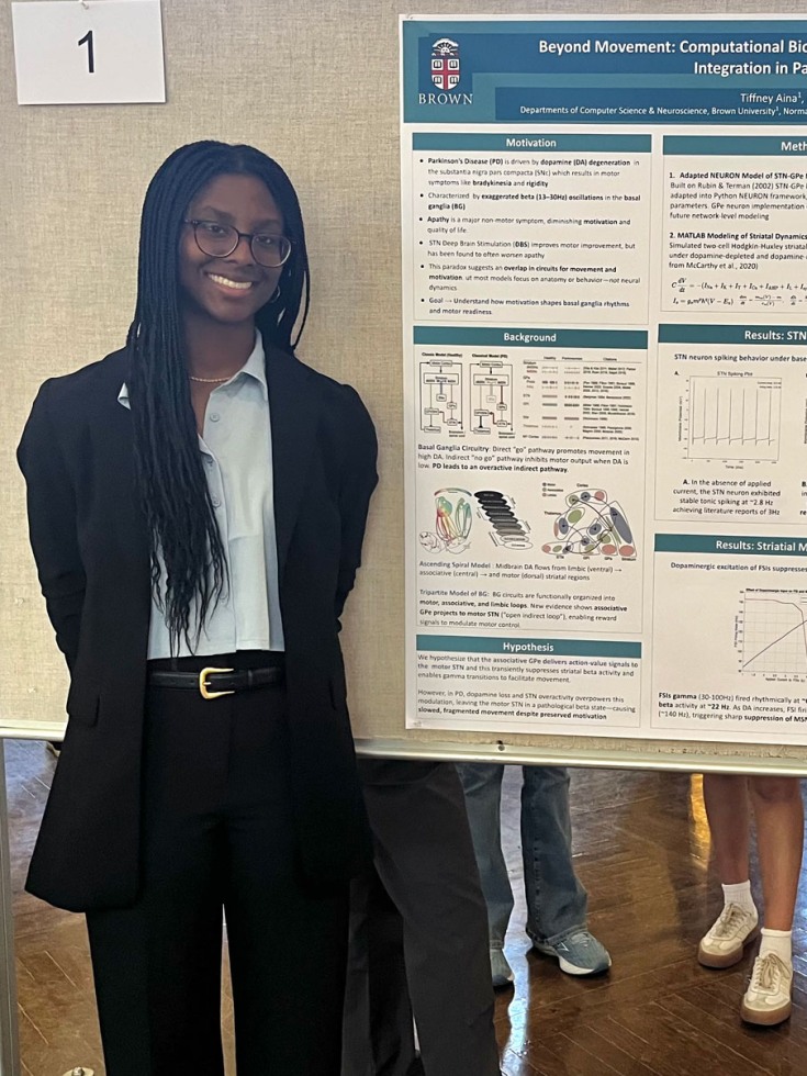 Tiffney Aina gives poster presentation