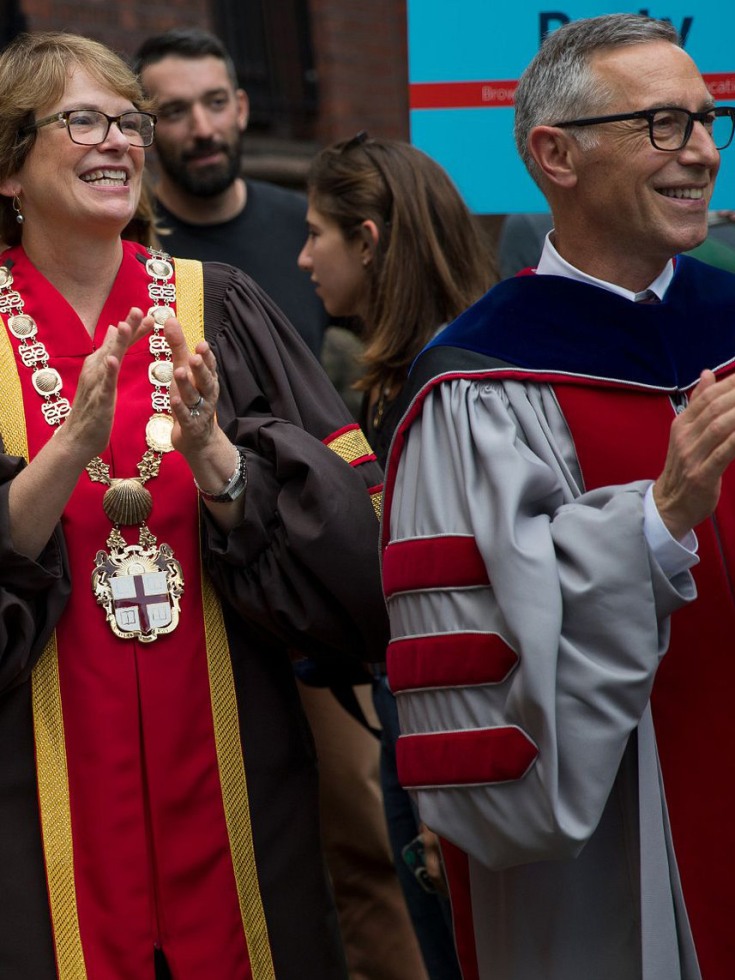 President Paxson and Provost Locke pictured at Convocation