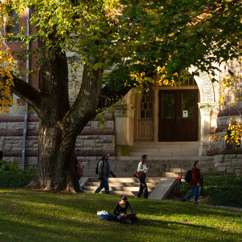 Students on the Green.