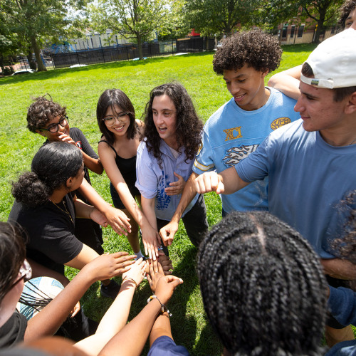 Group of students on campus