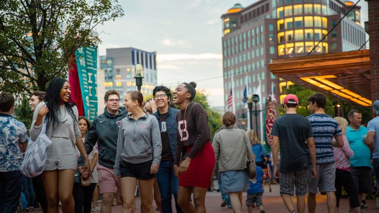 Brown University campus building in Providence, Rhode Island
