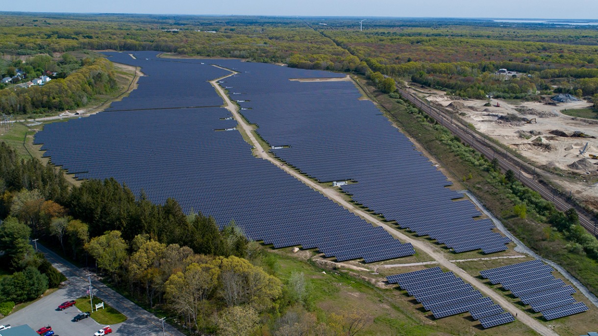 With one of Rhode Island’s largest solar energy projects online, Brown
