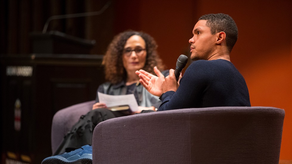 Trevor Noah and Tricia Rose