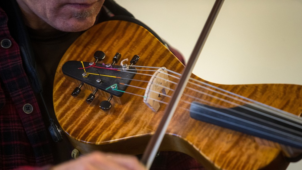 Tracy Silverman playing six-stringed electric violin