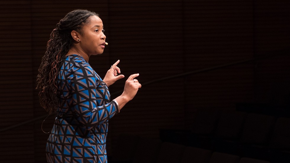 Nicosia Shakes speaking at Brown