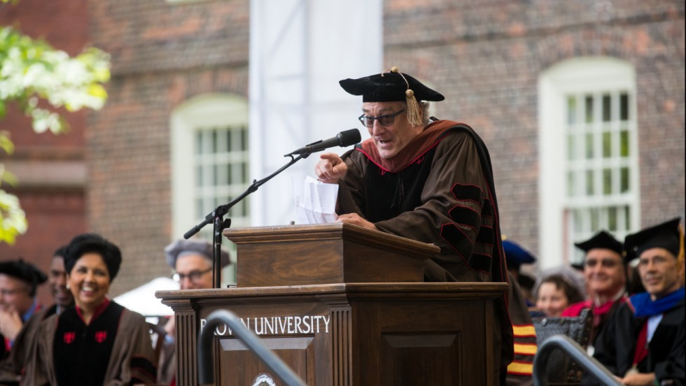 Robert DeNiro at podium