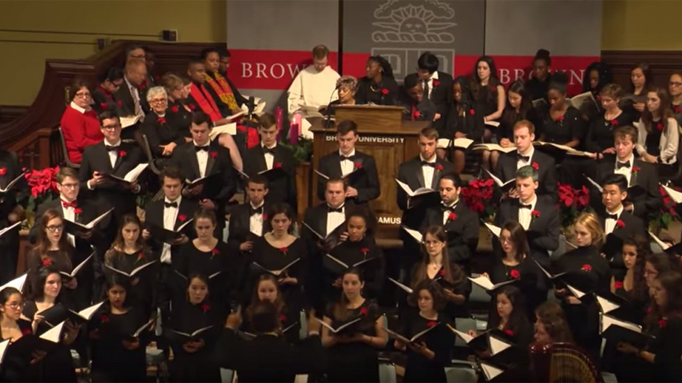 Video screenshot of Brown University Chorus performing