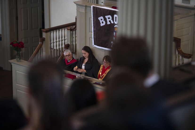 Senior Ruth Miller, a Dena'ina Athabascan Alaska Native, offered a Native American prayer and a ceremonial smudging of the First Baptist Church (the first smudging in its history), as part of the Baccalaureate ceremony.