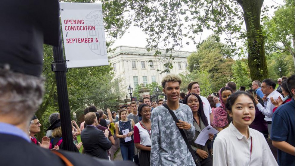 Diverse group of students