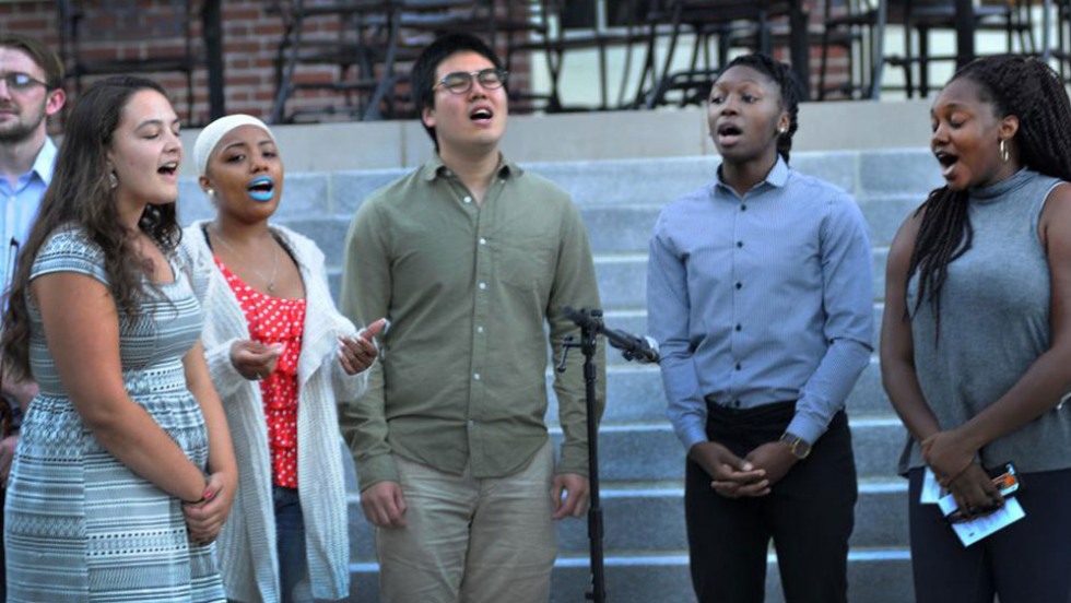 Student group singing