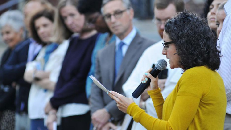 Rabbi Michelle Dardashti speaking