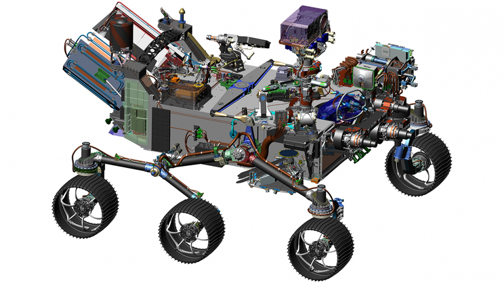 Diagram illustration of Mars Rover