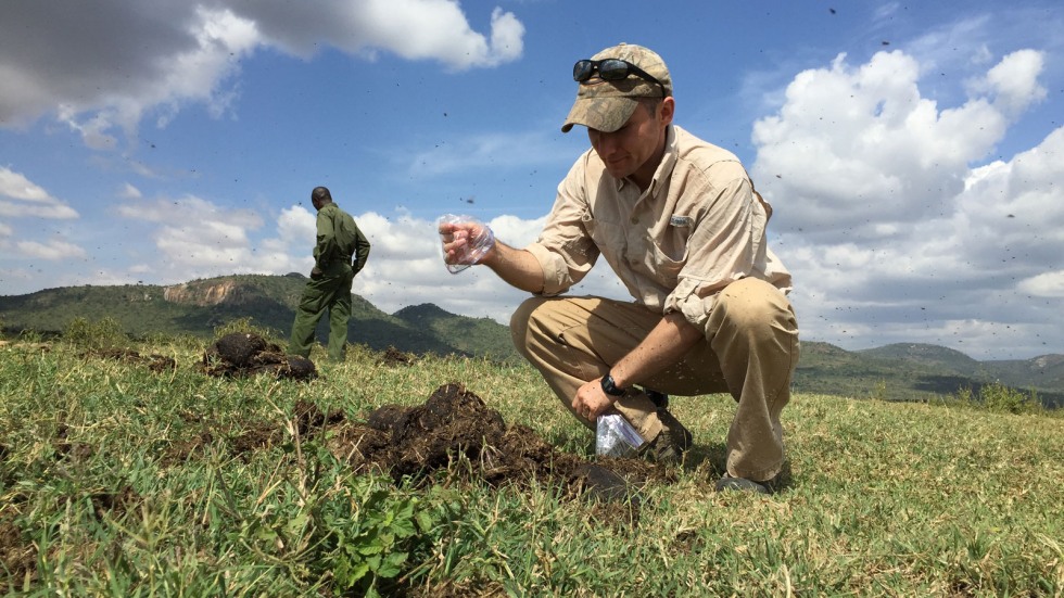 Tyler Kartzinel at the Ol Jogi Conservancy in Kenya