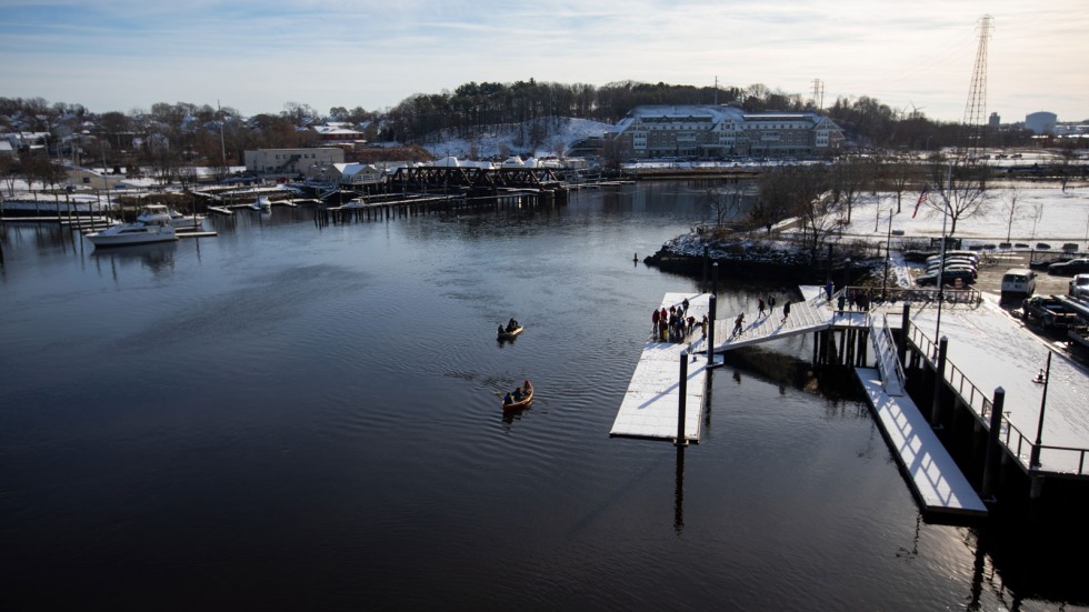 Brown University boathouse on Seekonk River