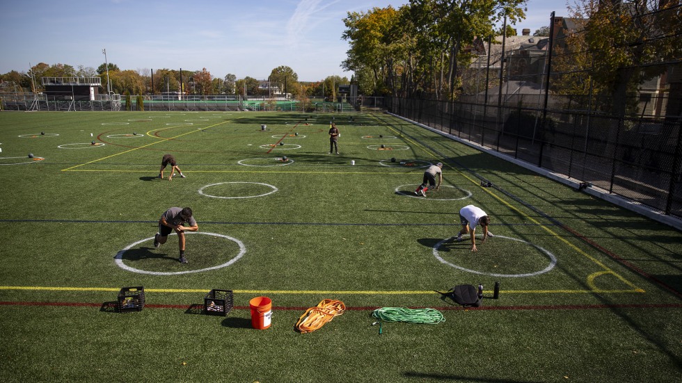 Wrestling Practice during COVID-19, Brown University