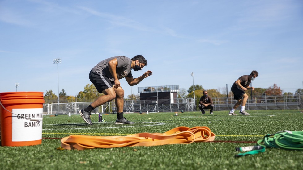 Wrestling Practice during COVID-19, Brown University