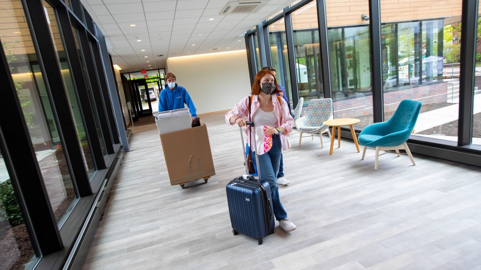 Student moves into health and wellness center and residence hall