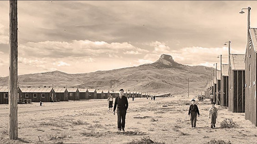 Japanese internment camp at Heart Mountain, Wyoming, in the 1940s