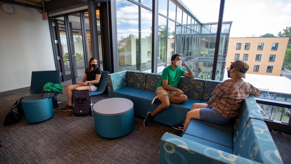 Students in health and wellness center and residence hall