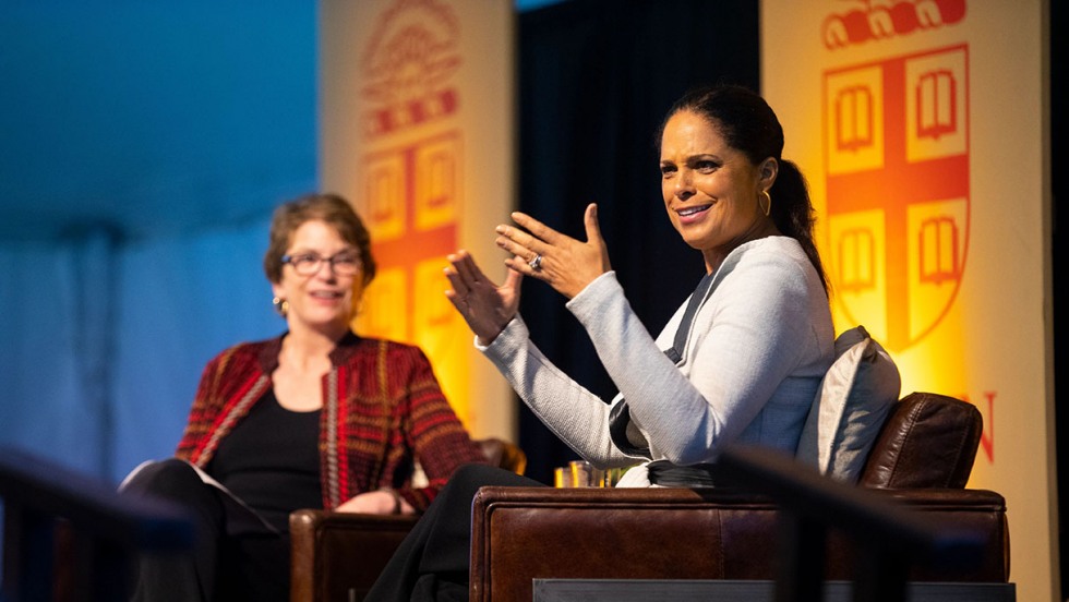 Soledad O'Brien and Brown President Christina Paxson