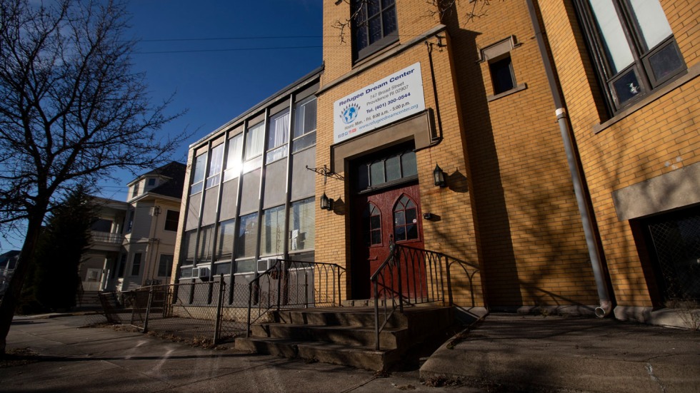 Front doors of the Refugee Dream Center 