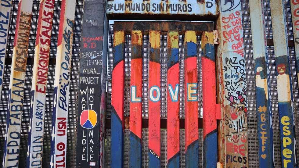 Mural on U.S.-Mexico Border Fence