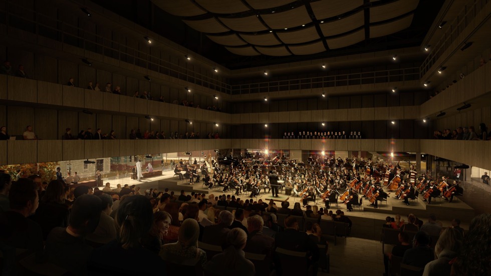 rendering of a symphonic hall