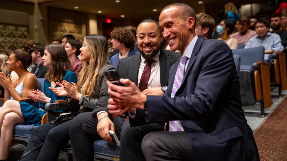 two people taking a selfie