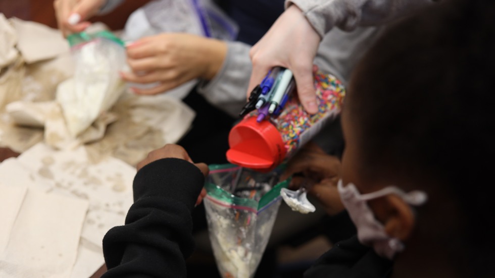 STEM session ice cream making 