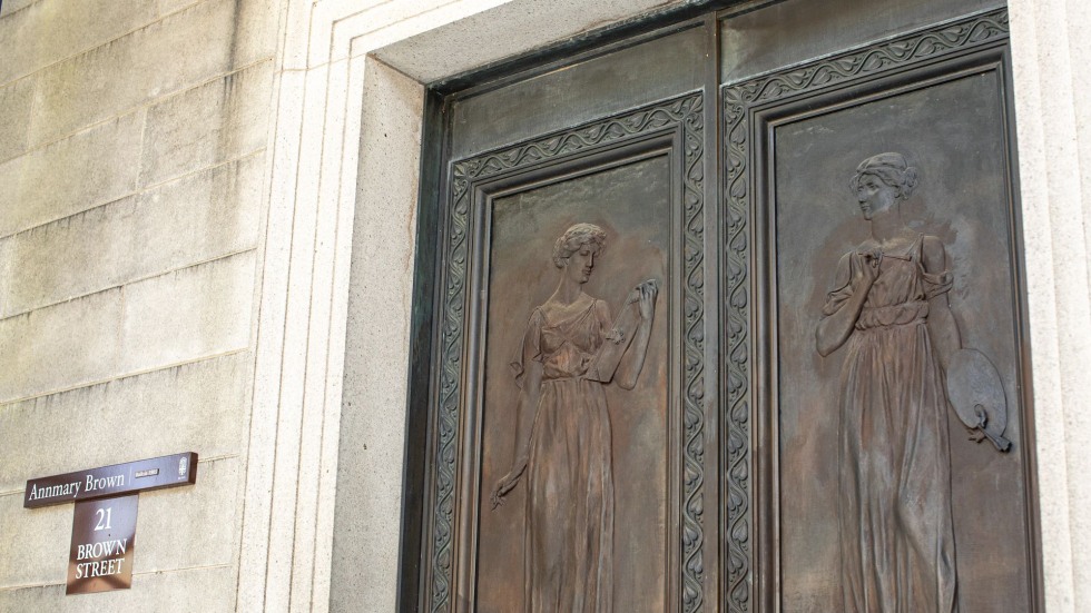 Bronze doors of Annmary Brown Memorial 