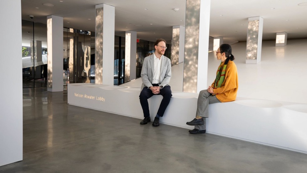 Eric Nathan and Sawako Nakayasu in The Lindemann Performing Arts Center