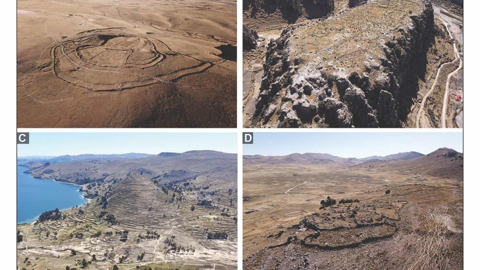 aerial images of Incan hill forts