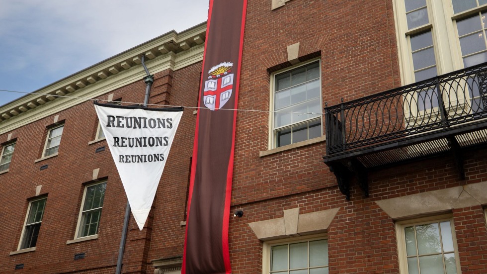 Banners on the campus center