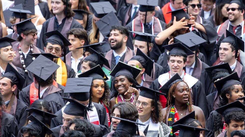 Graduates on the green