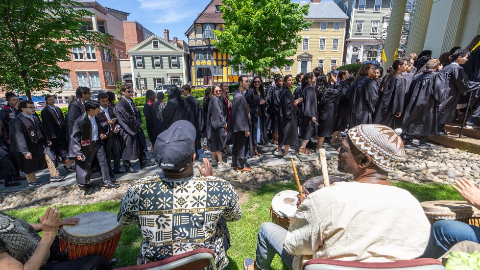 Procession enters Meeting House