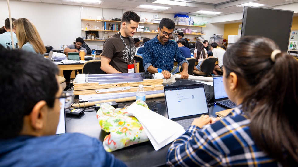 Students working together on a handson project
