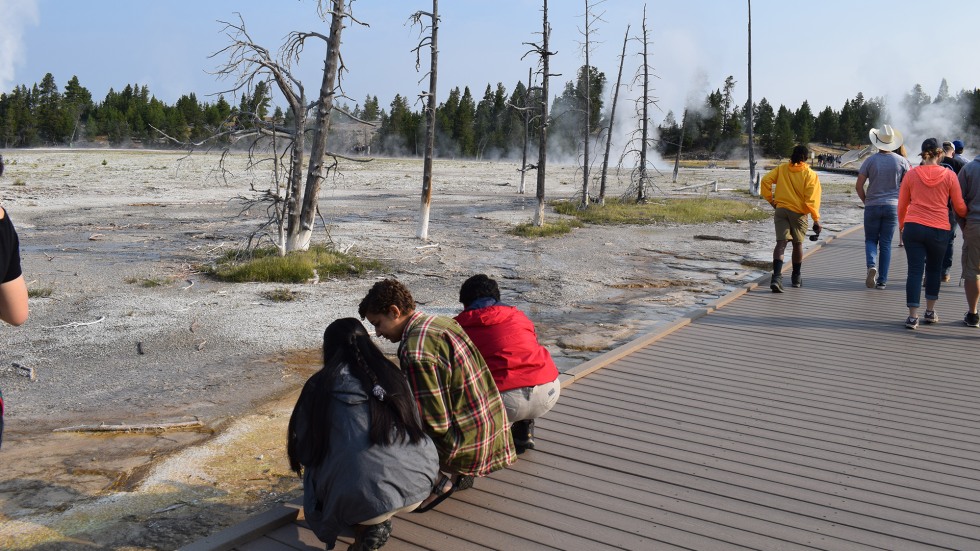 Students at yellowstone
