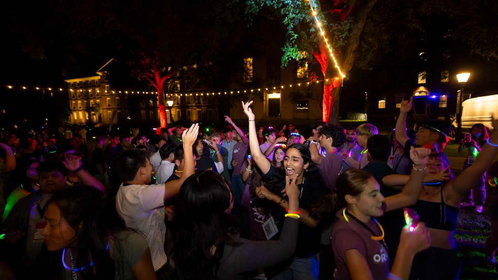 Students dancing