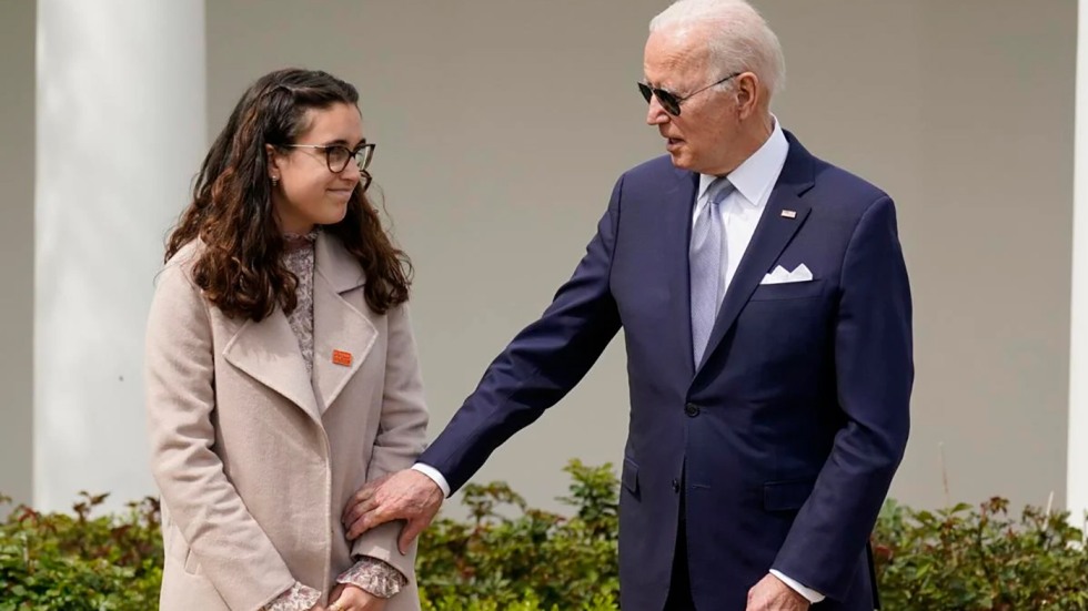 Mia Tretta and Joe Biden