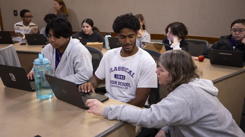 PPSD students work on research projects at Brown library
