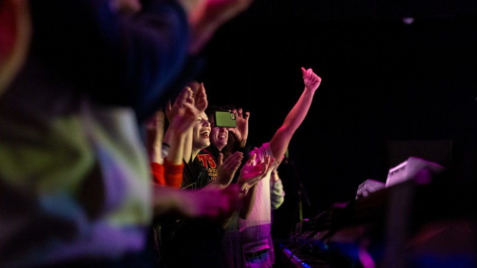 students at concert