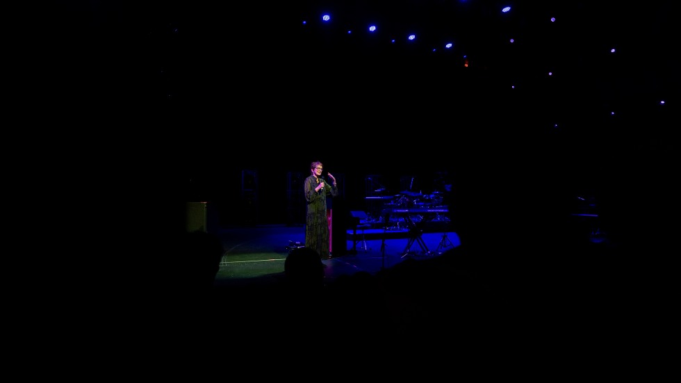 Brown University President Christina Paxson on stage