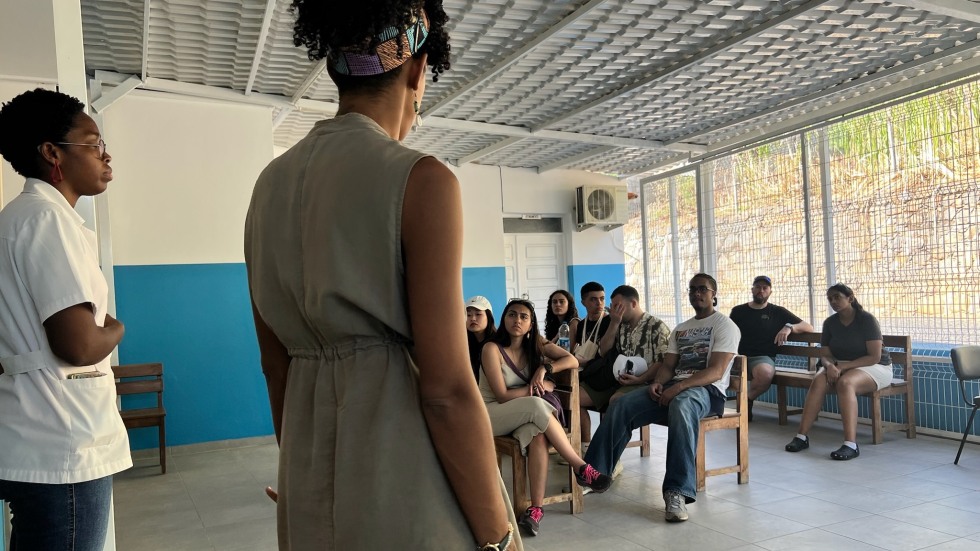 student visit health clinic in cabo verde