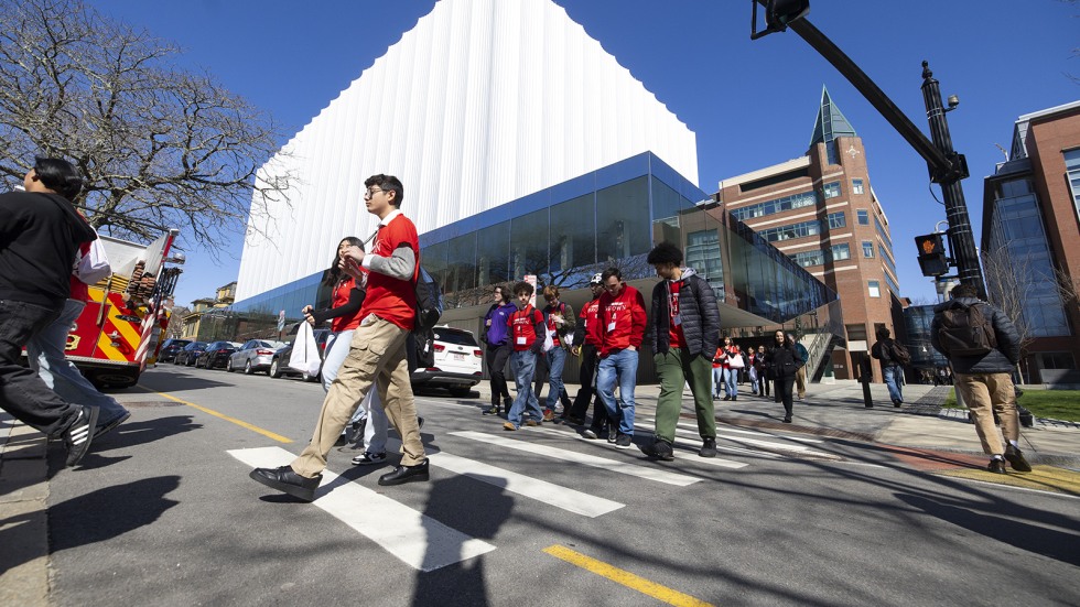 Providence students tour Brown's campus